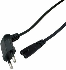 Сетевой шнур Rexant для ноутбука / вилка - евроразъем для ТВ приставок / кабель питания для игровой консоли / провод адаптер с евровилкой