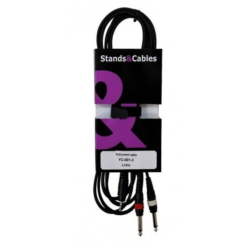STANDS & CABLES YC-001 3 Инструментальный кабель cfy 3 vpp кабель jack стерео 2xjack моно 3м