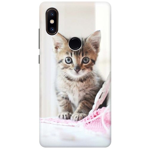 фото Cиликоновый чехол на xiaomi mi mix 2s / сяоми ми микс 2 эс с принтом "милый котенок" gosso
