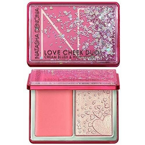 Палетка кремовых румян и хайлайтера для лица Natasha Denona Love Cheek Duo cream blush & highlighter 8.5g/6g