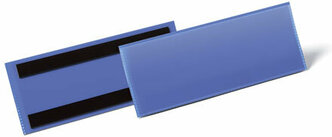 Карман для маркировки магнитный DURABLE 1757/07 синий 1/2 А5, 210х74, 1шт