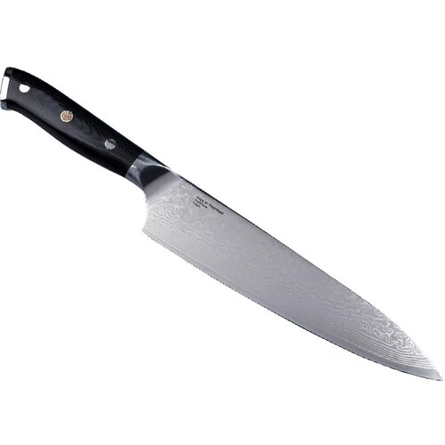 Кухонный нож Шеф 20 см, TuoTown, VG10-Damascus, рукоять G10.