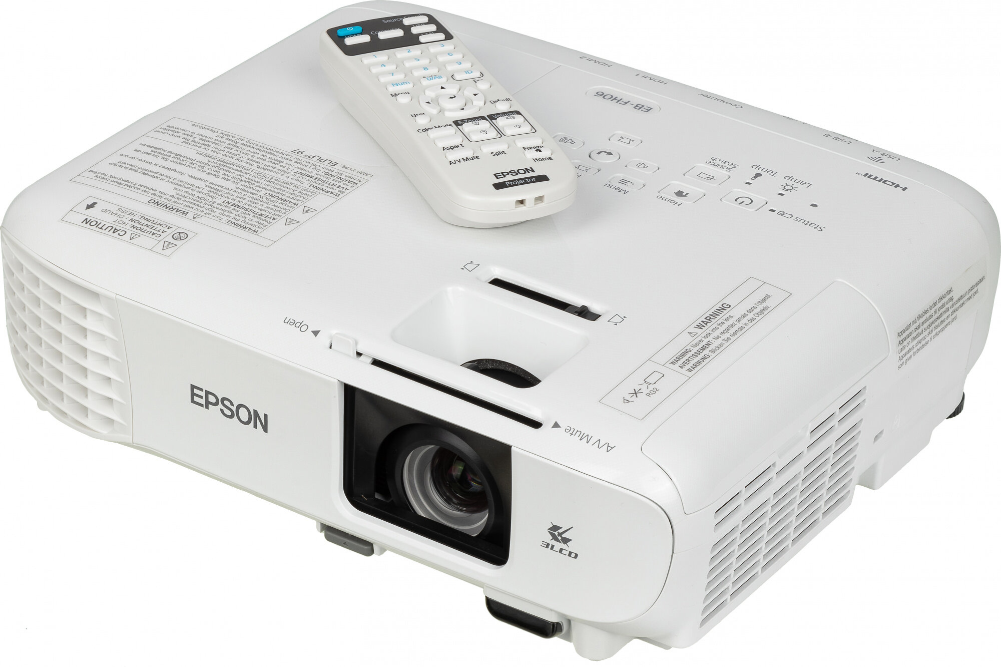 EPSON Проектор Epson EB-FH06 LCD 3500Lm (1920x1080) 16000:1 ресурс лампы:6000часов 1xUSB typeA 1xUSB typeB 2xHDMI 2.7кг V11H974040