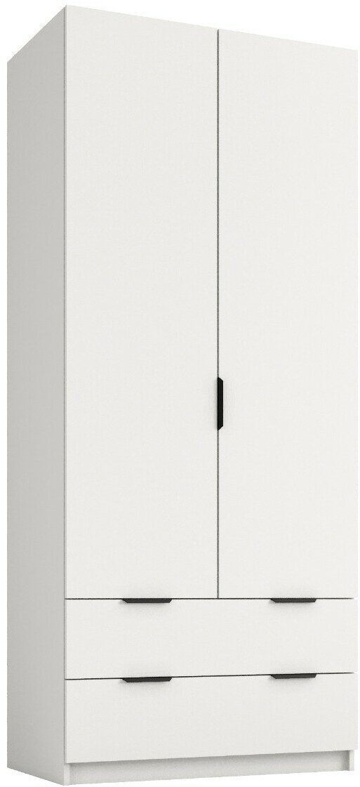 Шкаф Паула 2 цвет белый с ящиками 900-550-2000 наполнение платье