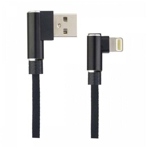 Кабель Perfeo USB - Lightning ( I4315), 1 м, 1 шт., черный кабель угловой usb apple 8 pin hoco upl11 черный