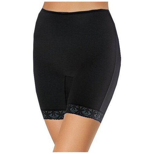 фото Intri трусы панталоны высокой посадки с кружевом, размер 106(50), черный