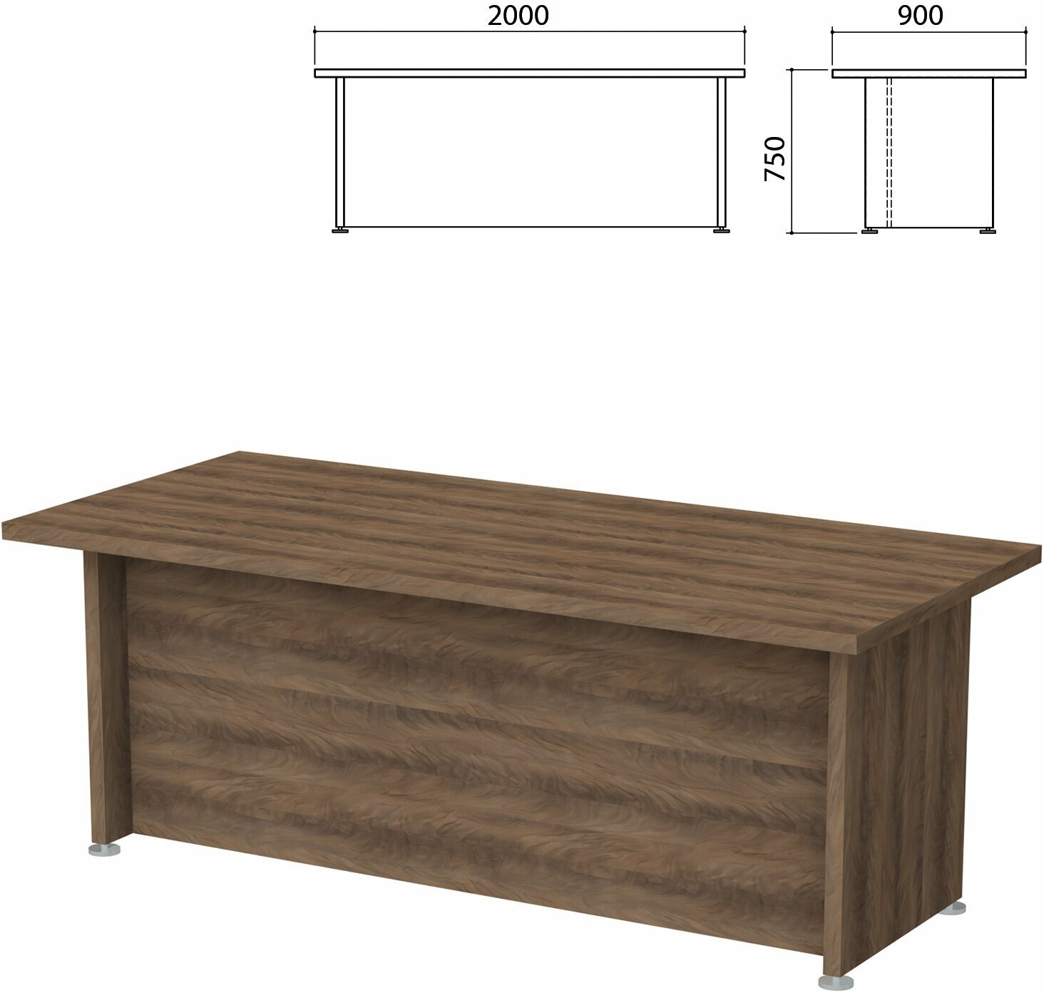 Стол письменный «Приоритет», 2000×900×750 мм, лагос (комплект) - фотография № 2