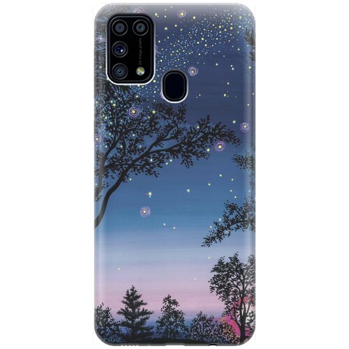 фото Силиконовый чехол на samsung galaxy m31 / самсунг м31 с принтом "деревья и звезды" gosso