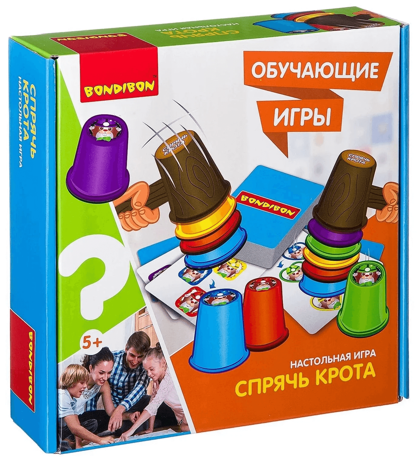 Обучающие игры Bondibon Настольная игра «спрячь крота», BOX 25х7x25 см ВВ2420