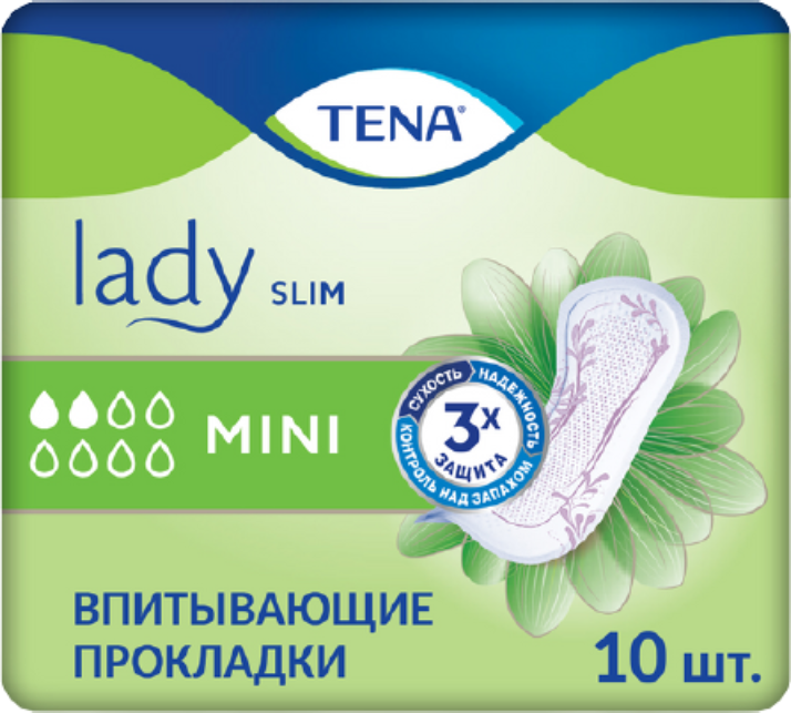 Tena Lady Slim Mini прокладки урологические 10 шт