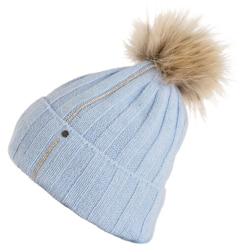 фото Шапка женская finn flare, цвет: голубой w19-11154_116, размер 56