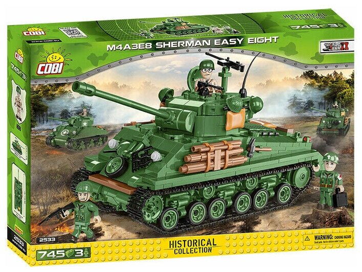 Конструктор Cobi 2533 Танк M4A3E8 SHERMAN