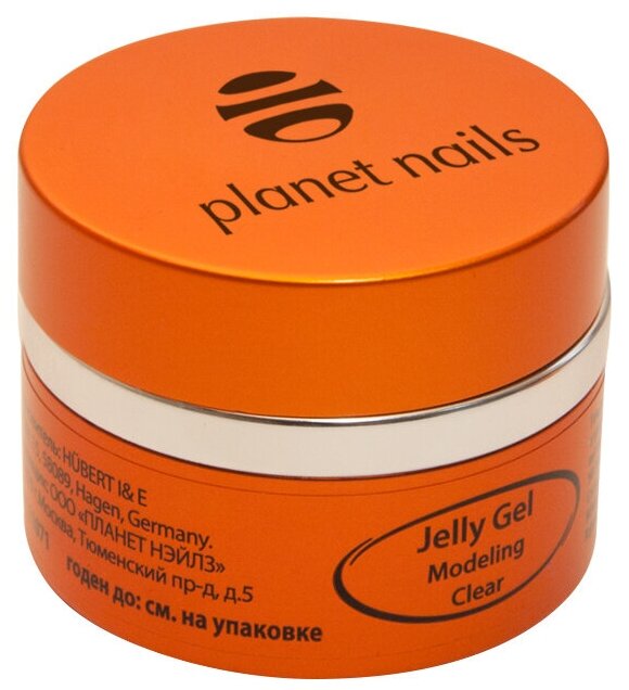 Гель-желе Planet Nails, Modeling Clear Jelly Gel, конструирующий, прозрачный, 30 г 11071