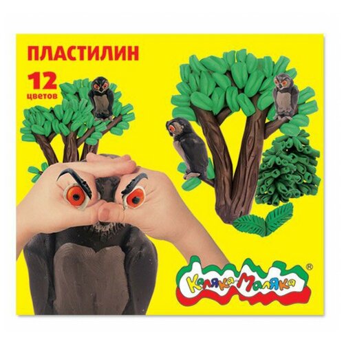 Пластилин Каляка-Маляка 12 цветов (ПКМ12) 12 цв. пластилин carioca plasty 12 цветов 42691 12 цв