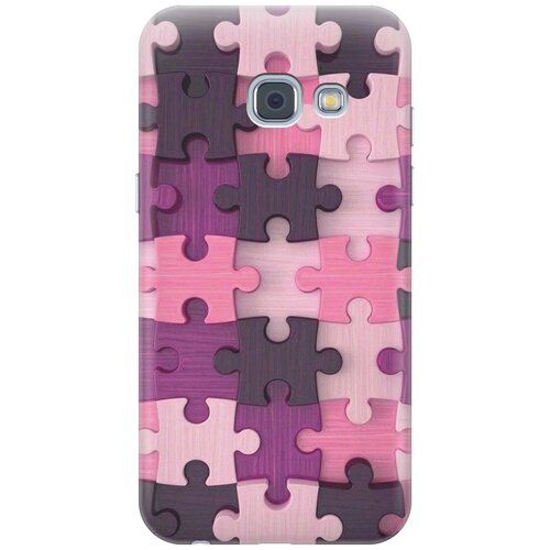 фото Cиликоновый чехол на samsung galaxy a3 (2017) / самсунг а3 2017 с принтом "сиреневый паззл" gosso
