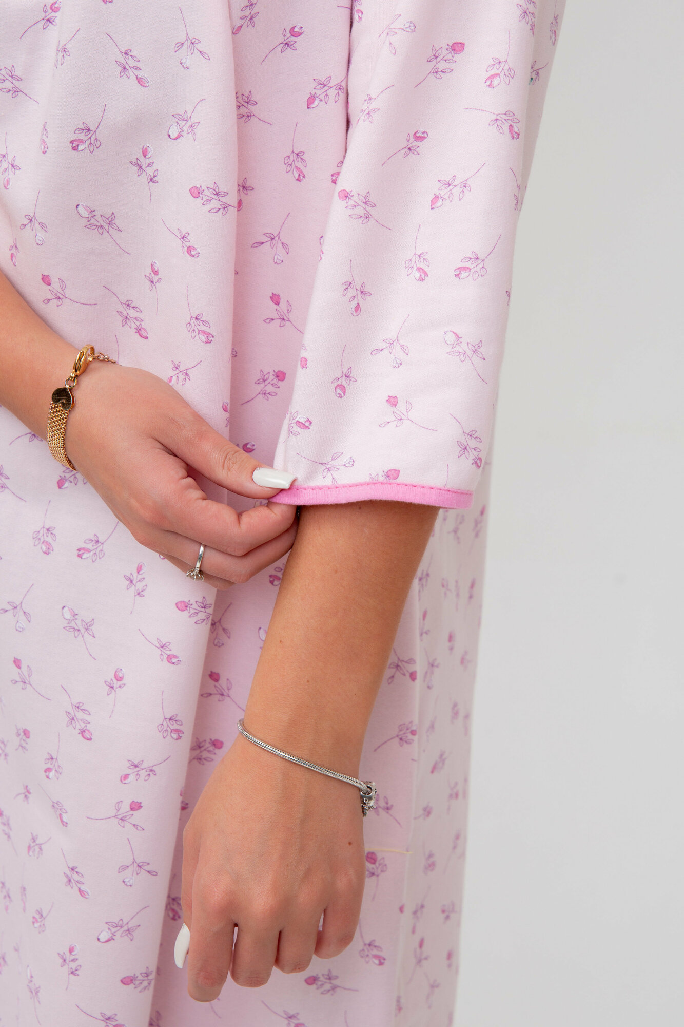 Ночная сорочка утепленная Modellini 1489/6 цвет светло-розовый, размер 48 - фотография № 4