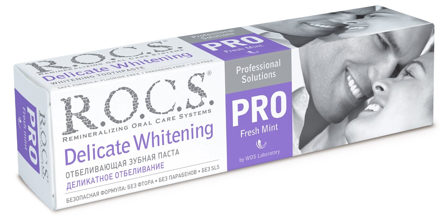 R.O.C.S. PRO Деликатное Отбеливание зубная паста Fresh Mint, 135 гр