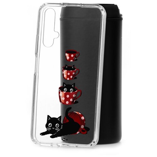 фото Чехол на хонор 20 kruche print котенок в чашке кruче