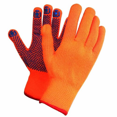 перчатки утепленные акриловые 1 пара Перчатки защитные акриловые утепленные, с ПВХ-покрытием, без размера, 1 пара