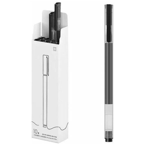 Набор гелевых ручек Xiaomi Mi Jumbo Gel Ink Pen (10 шт, черный) (MJZXB02WC) набор гелевых ручек xiaomi kaco pure plastic gel ink pen 10 шт k1015