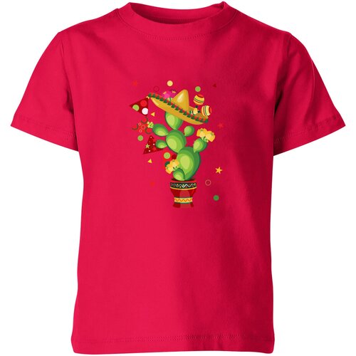 Футболка Us Basic, размер 4, розовый детская футболка кактус 164 синий