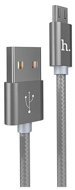 Кабель Hoco Rapid X2 USB - microUSB 1 м серый