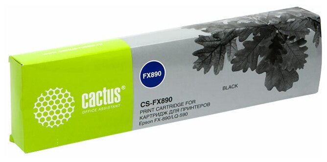 Картридж матричный CACTUS (CS-FX890) для EPSON LQ-590, черный, ресурс 5 млн. знаков