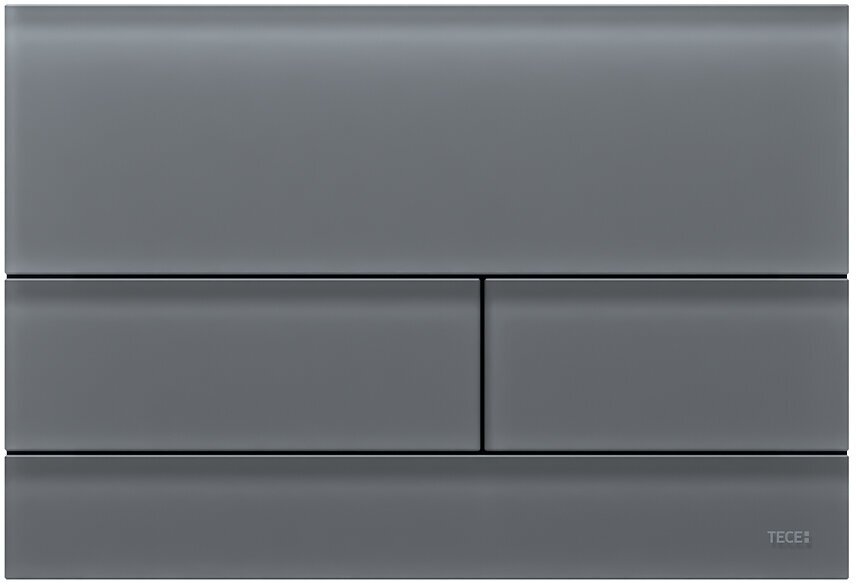 Стеклянная панель (кнопка) смыва для унитаза TECEsquare II, cтекло серое, сатинированное, 9240826