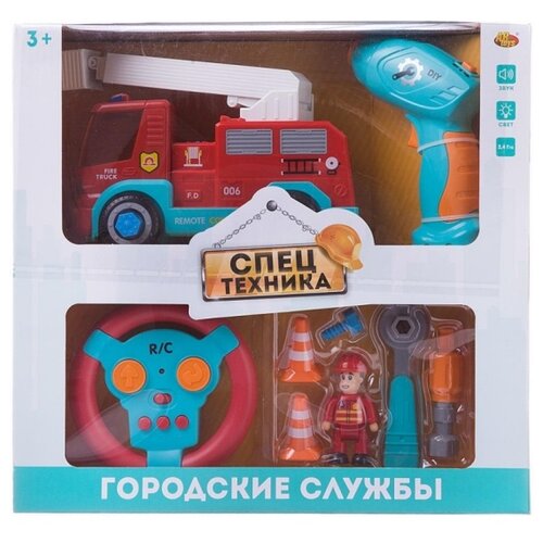 Пожарный автомобиль ABtoys Городские службы Пожарная машина, C-00437, 31 см, мультиколор