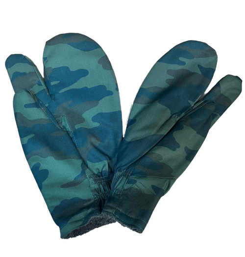 Рукавицы армейские зимние трёхпалые Флора, подкладка сукно, камуфляж, размер 24