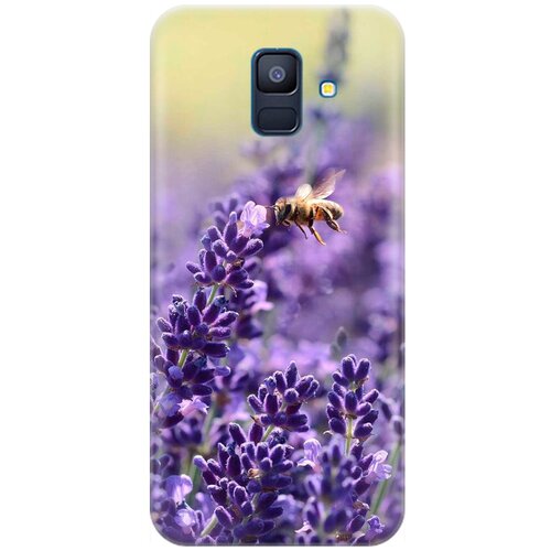 фото Re:pa накладка transparent для samsung galaxy a6 plus (2018) с принтом "пчела и цветок"