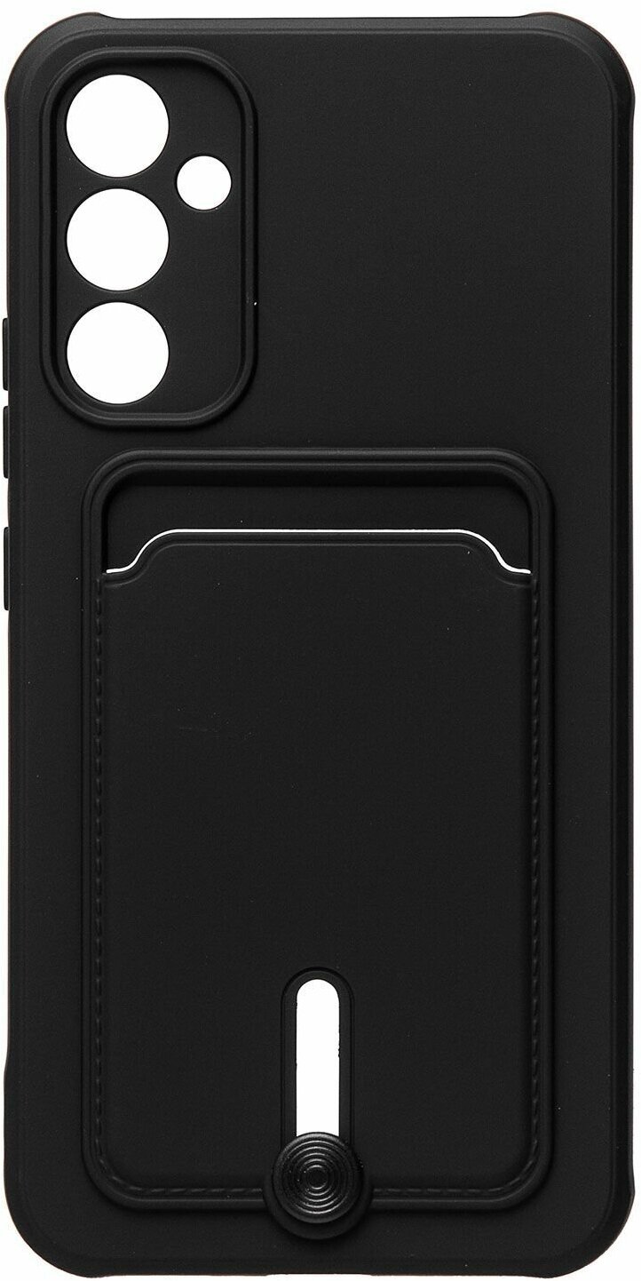 Защитный чехол с кармашком под карту для Samsung SM-A346 Galaxy A34/ карман с выдвижным механизмом / черный