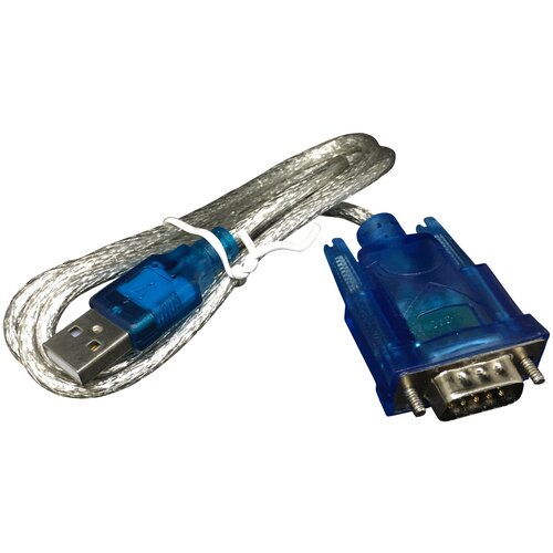 Кабель ESPADA USB 2.0 - COM port (PAUB014), 0.8 м, бело-голубой переходник usb 2 0 to rs232 db9 кабельный
