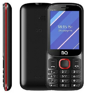 Мобильные телефоны стандарт GSM (BQ 2820 Step XL+ Black/Red)