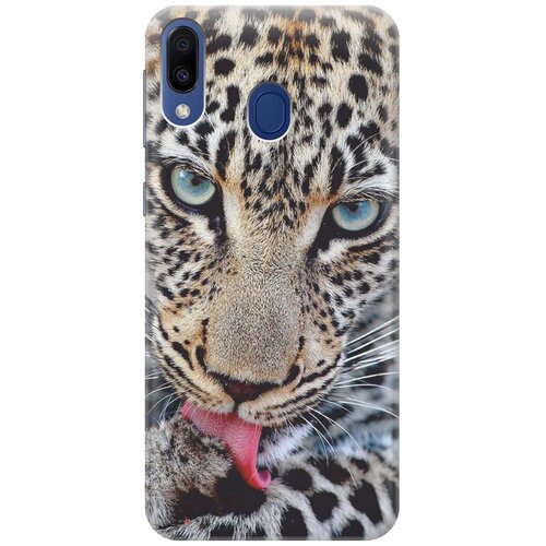 фото Gosso ультратонкий силиконовый чехол-накладка для samsung galaxy m20 с принтом "леопард"