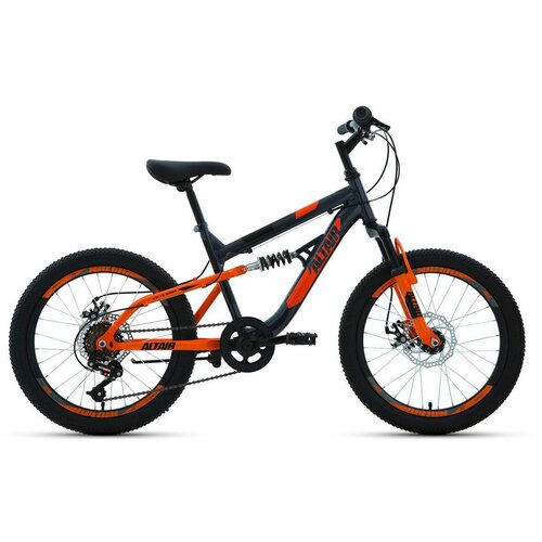Горный велосипед Altair - MTB FS 20 disc 2022 14 Темно-Серый Оранжевый 19640₽