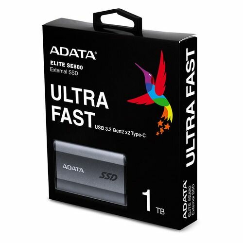 Внешний диск SSD A-Data SE880, 1ТБ, серый [aeli-se880-1tcgy] — фото 1