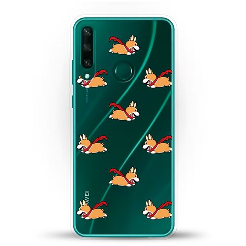 фото Силиконовый чехол корги с шарфом на huawei y6p andy & paul