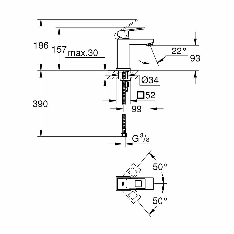 Смеситель для раковины Grohe - фото №11