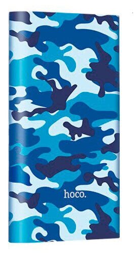 Аккумулятор внешний универсальный Hoco J9-10000 mAh Camouflage Series Power Bank (USB: 5V/2.1A Max) Камуфляж-синий