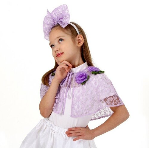 фото Карнавальный набор «принцесса», сиреневый гипюр, рост 98-128 см страна карнавалия