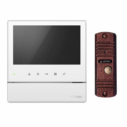Комплект видеодомофона и вызывной панели COMMAX CDV-70HM2 (Белый) / AVC 305