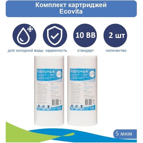 Картридж полипропиленовый Ecovita PP 5 10BB - 2 шт.