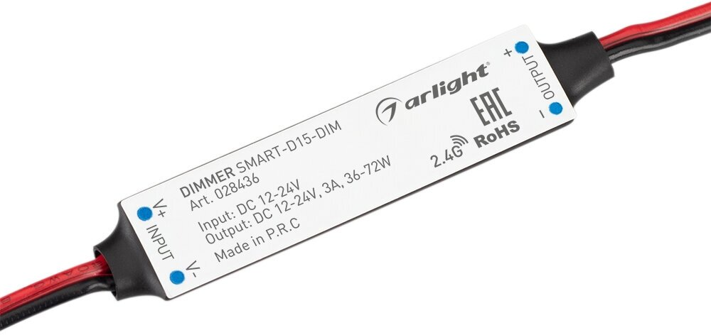 Диммер 028436 SMART-D15-DIM (12-24V, 1x3A, 2.4G)