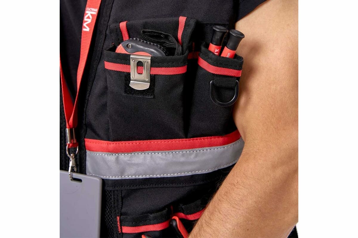 Жилет монтажника КМ-TOOLVESTBAG-23 универс. регулир. КМ LO43175 - фотография № 4