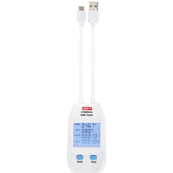 Тестер - USB Uni-t UT658DUAL , измерение напряжения, тока, емкости электроэнергии, эквивалентного сопротивления аккумуляторов через USB