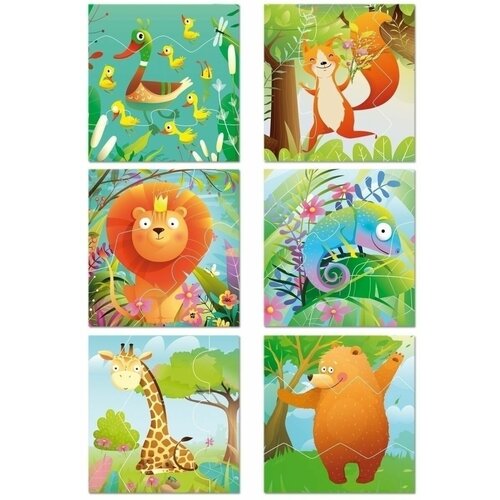 Головоломка картинки половинки maxi пазлы животные 338₽