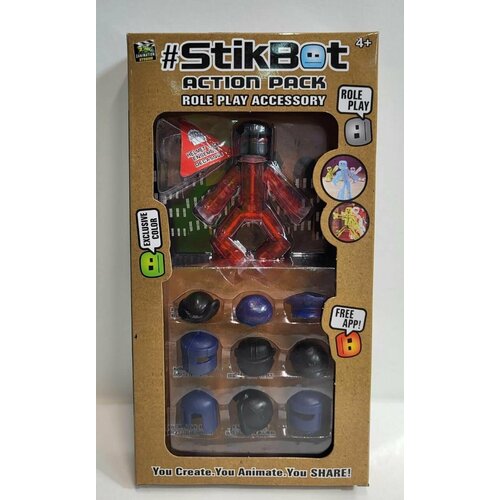 Стикбот. Игровой набор со шлемами? JM-02E- красный