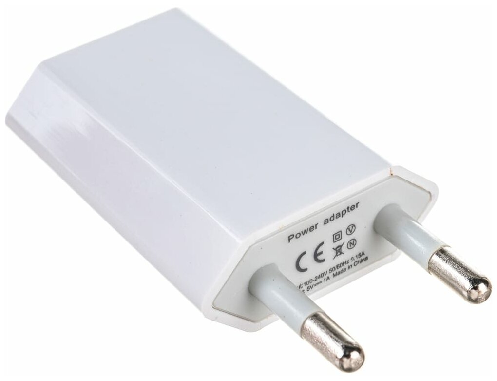 REXANT Сетевое зарядное устройство iPhone/iPod USB белое СЗУ 5V, 1 000 mA 18-1194