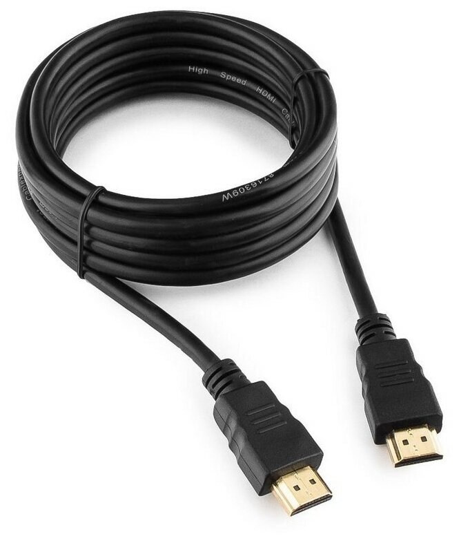 Кабель HDMI CABLEXPERT , 3.0м, v2.0, 19M/19M, черный, позол.разъемы, экран, пакет